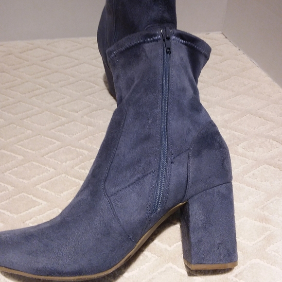 - Revamped faux suede stretch boots. - Picture 2 of 7